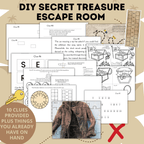 DIY Escape Room for Kids | Secret Treasure Escape Room | Home escape Room | Digital Escape Room | Kids Games | Party Games | Printable