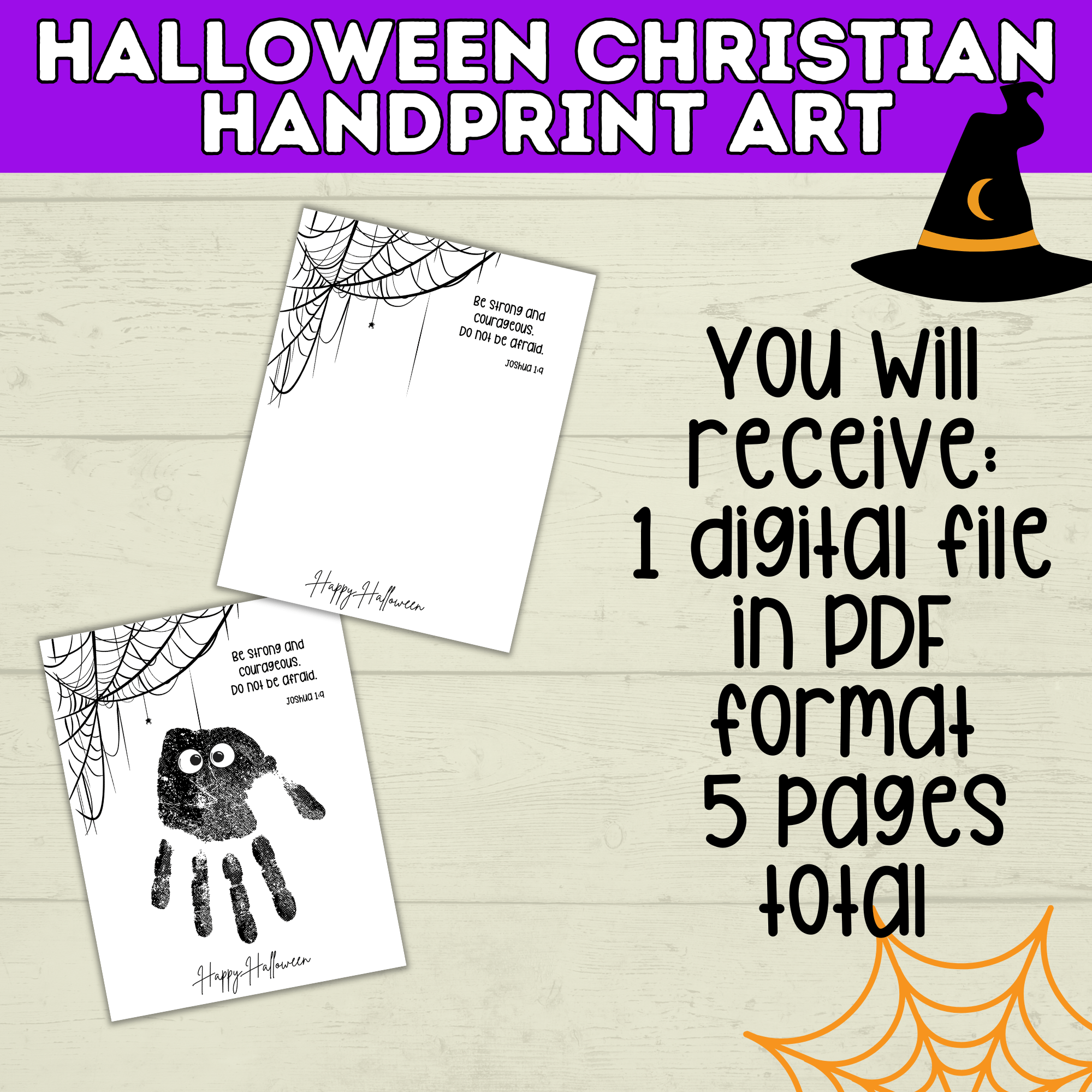 Halloween Christian Handprint Art for Kids | Bible Halloween Art | Handprint Art for Kids | Handprint Crafts | Halloween Handprint Crafts