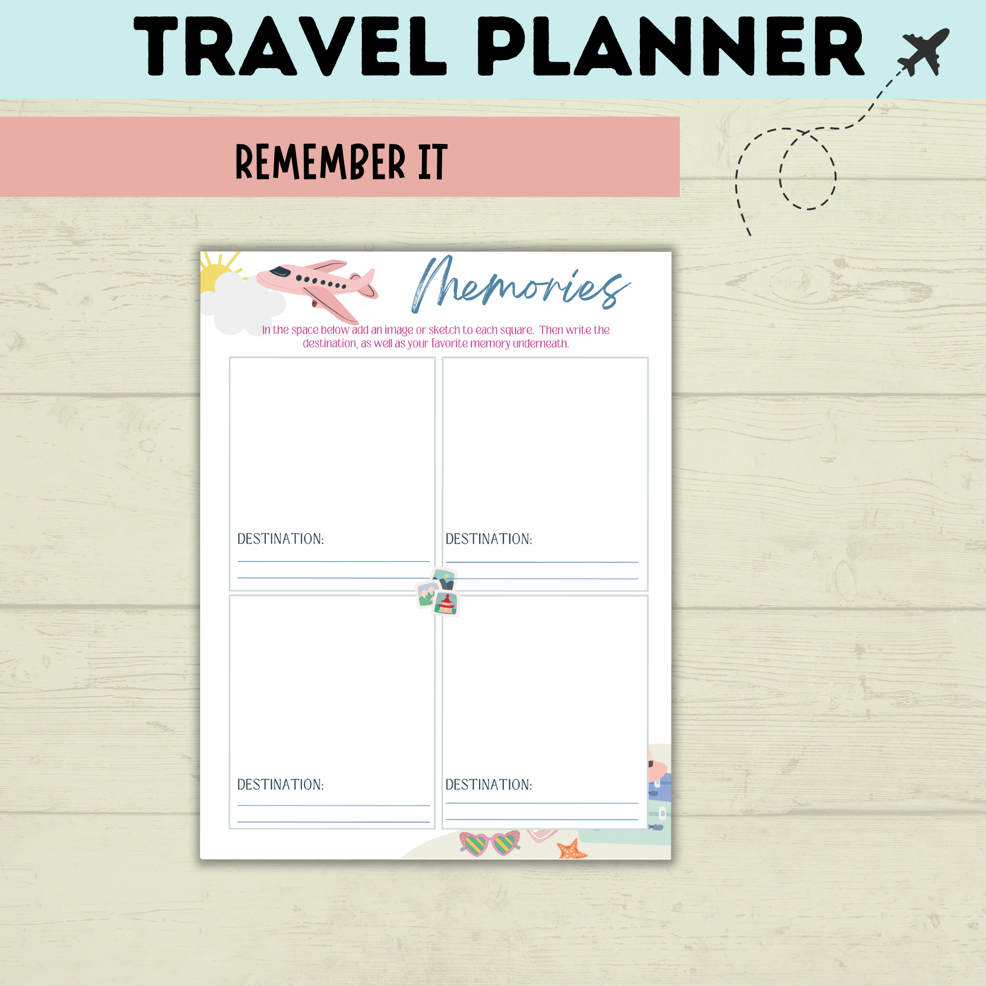 Travel Planner for the Whole Family | Family Planner | Budget Planner | Travel Calendar | Travel Itinerary | Travel Research | PDF download