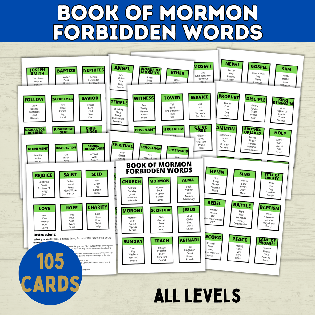 Book of Mormon Game | Youth LDS Game | Book of Mormon Activity | LDS Seminary Games | Youth Games | Church Games | Kids Games
