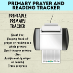 Primary Reading and Prayer Tracker | Prayer Tracker | Reading Tracker | Primary Printables | LDS Primary | Come Follow Me | Prayer Chart