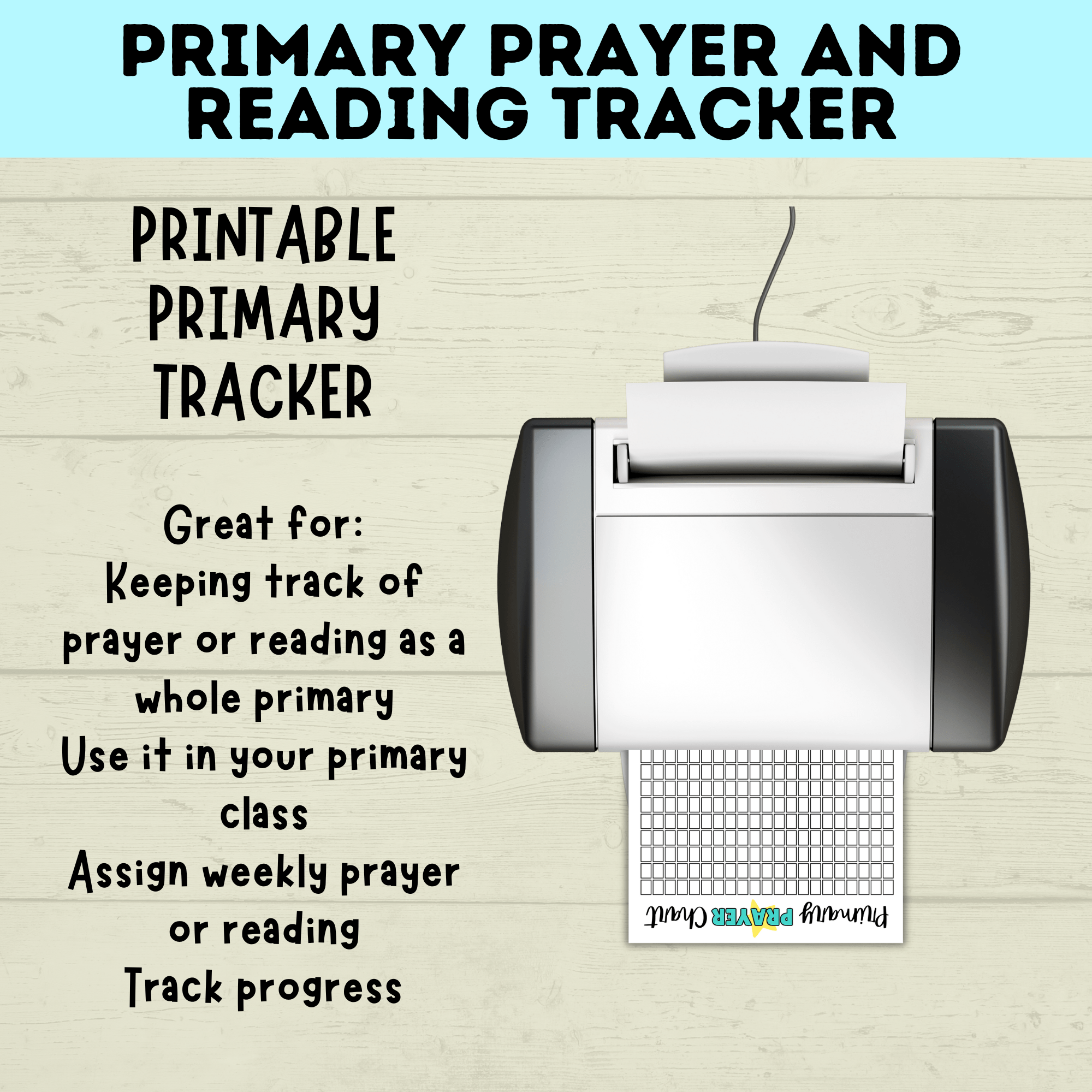 Primary Reading and Prayer Tracker | Prayer Tracker | Reading Tracker | Primary Printables | LDS Primary | Come Follow Me | Prayer Chart