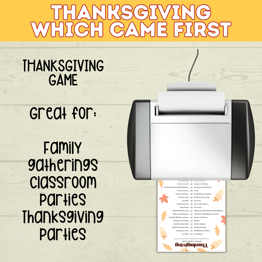 Thanksgiving Kids Game | Thanksgiving Party Game | Kids Digital Download | Kids Game | PDF download | Thanksgiving Activity | Family Game