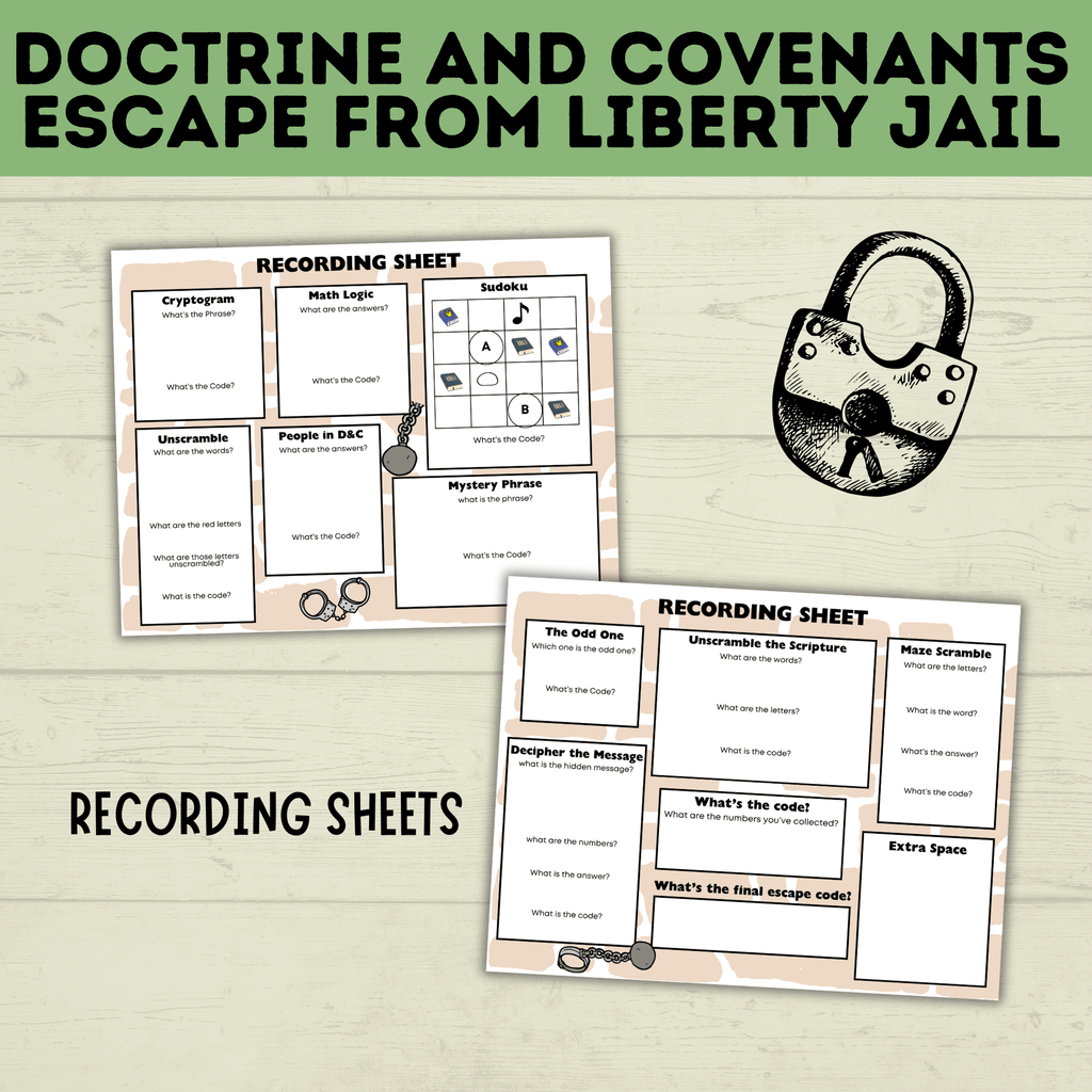 Doctrine and Covenants Escape Room | Escape Liberty Jail | D&C Games | Doctrine and Covenants Games | Kids Games | Sunday School | Escape