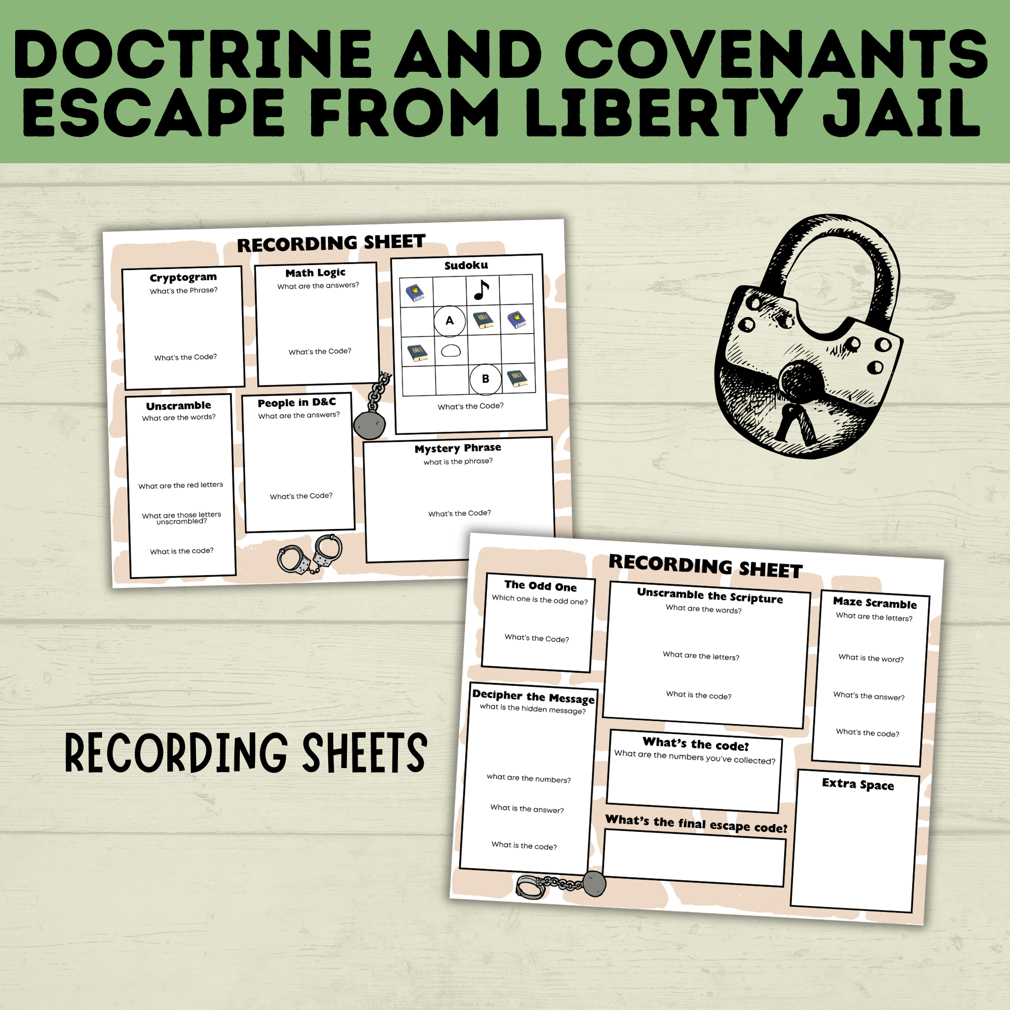Doctrine and Covenants Escape Room | Escape Liberty Jail | D&C Games | Doctrine and Covenants Games | Kids Games | Sunday School | Escape