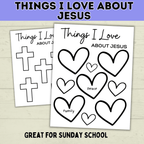 Jesus Craft | Things I Love About Jesus | Easter Craft | Sunday School Craft | Sunday School Lessons | Jesus Loves You | Bible Study |