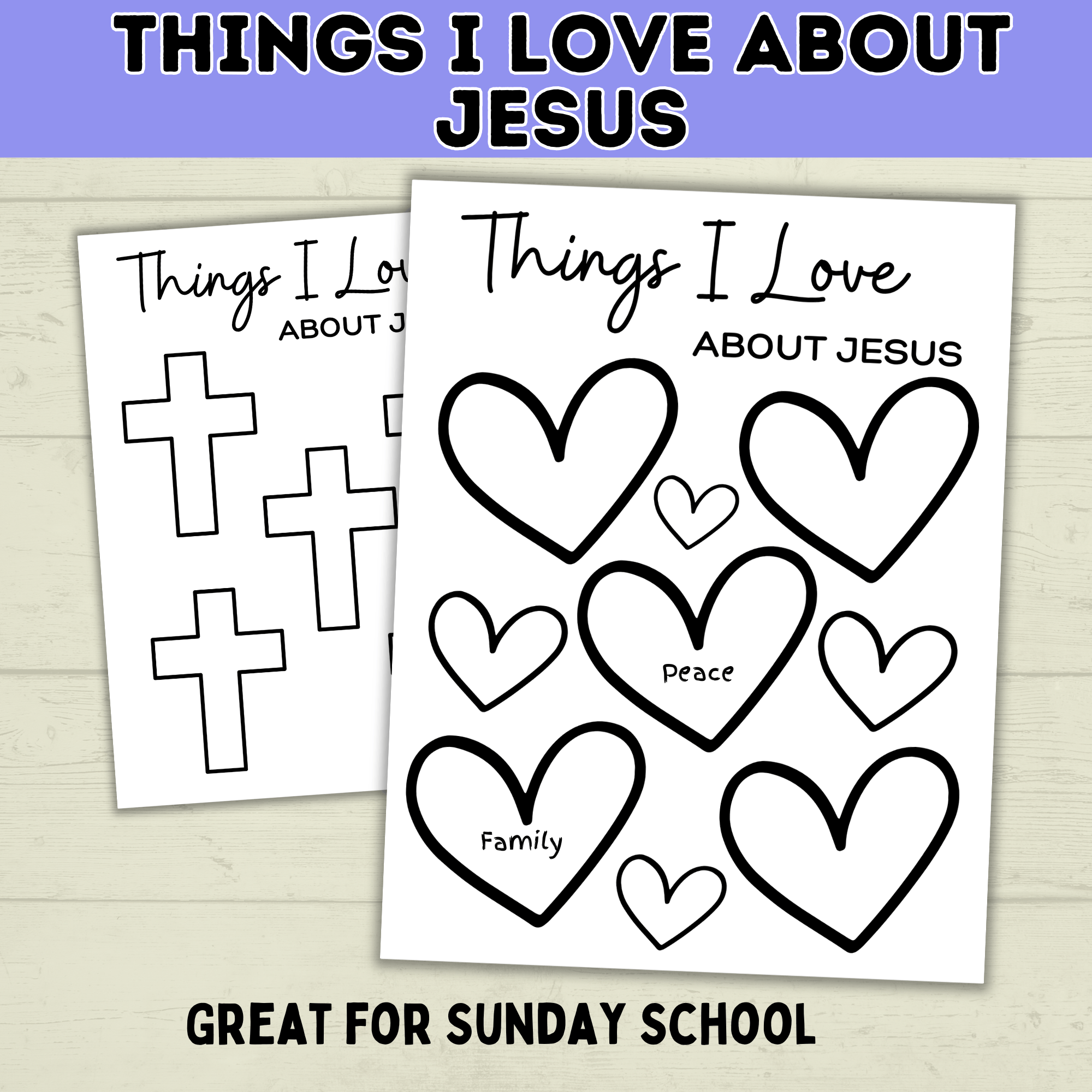 Jesus Craft | Things I Love About Jesus | Easter Craft | Sunday School Craft | Sunday School Lessons | Jesus Loves You | Bible Study |