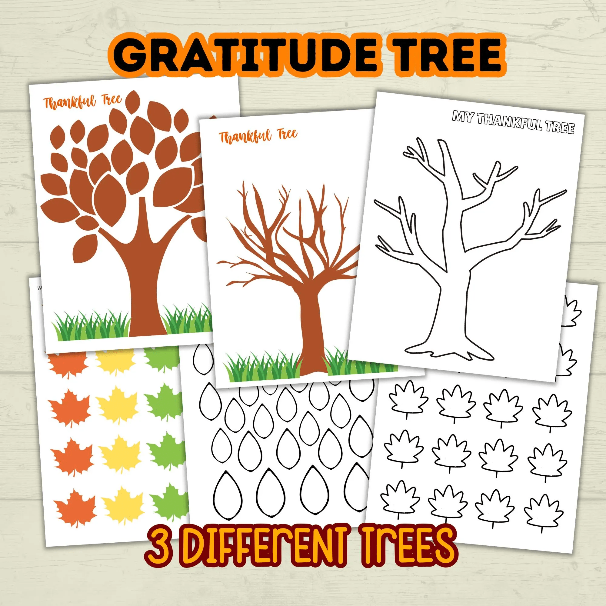 Thanksgiving Gratitude Bundle affirmations and journal printable for kids and families
