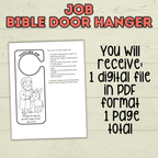 Job Door Hanger Craft, Bible Story Job Craft, Sunday School Craft, Bible Craft