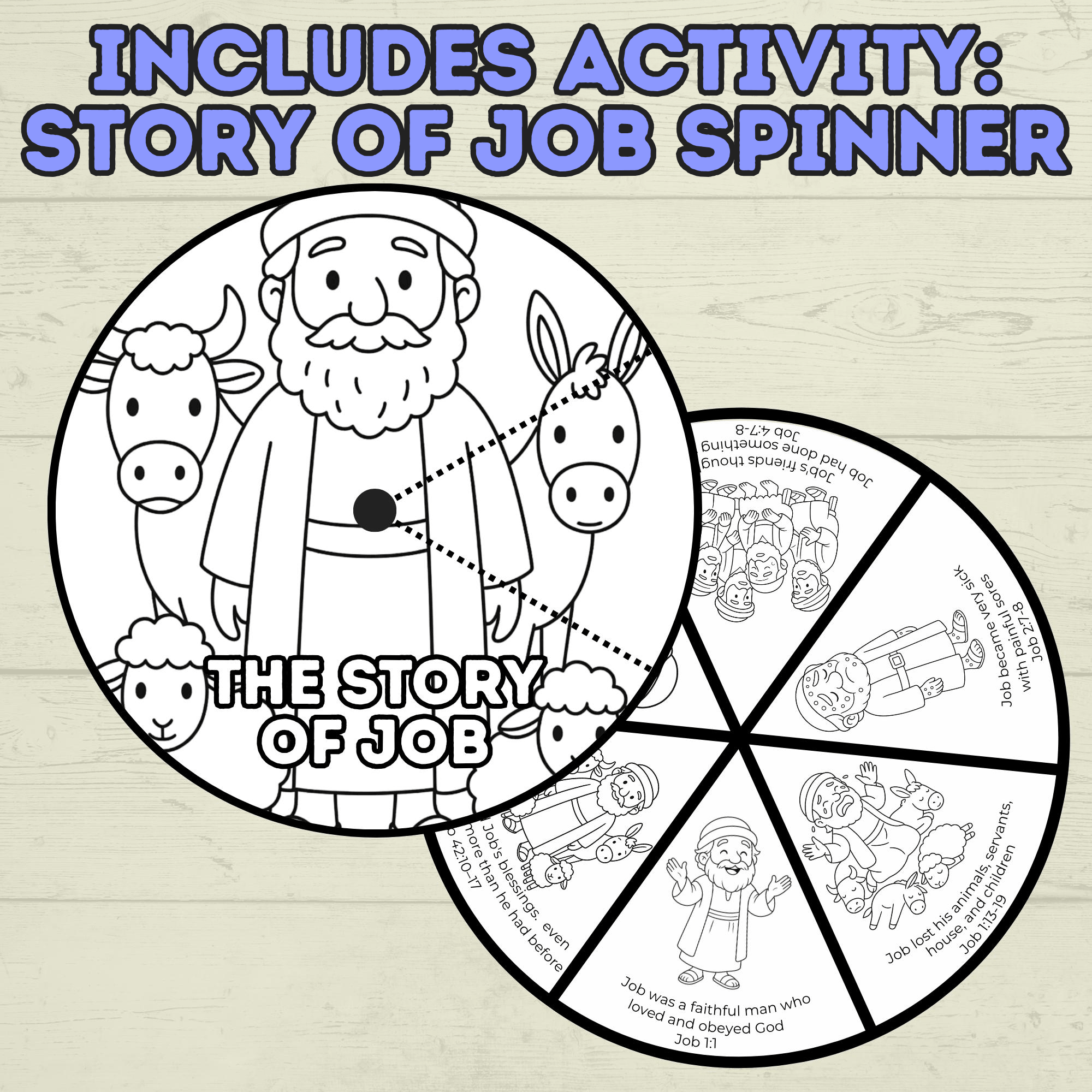 Trust in God Lesson, Bible Lesson, Job Story, Job Lesson, Noah Lesson, Noah and the Ark, Job Trivia, Sunday School Activity