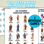 Old Testament Memory Match Game, Bible Game, Seminary Game, Bible Activity, Bible Match, Scripture Match