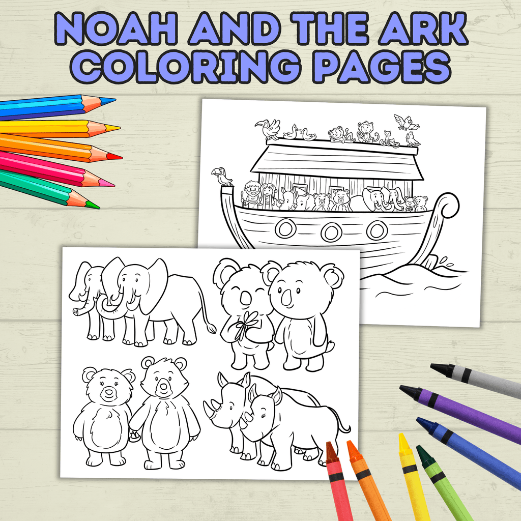 Free Noah's Ark Coloring Pages for Kids and Families, Perfect for Sunday School
