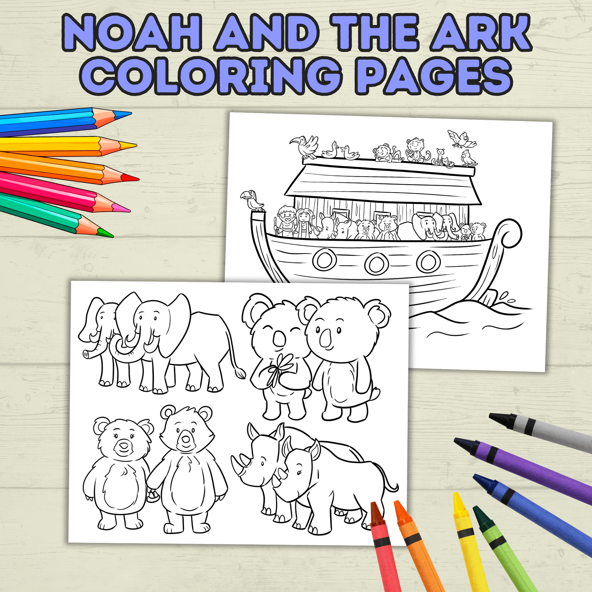 Free Noah's Ark Coloring Pages for Kids and Families, Perfect for Sunday School