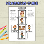 Kindness Cube Craft, Sunday School Craft, Kids Crafts, Kindness Craft, Christian Crafts, Bible Crafts, Homeschool, Lesson VBS, Cut and Paste