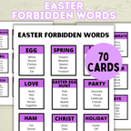 Easter Forbidden Words Game, Teen and Youth Activities, Bible Games, Church Games, Easter Word Game, Classroom Game, Sunday School, Spring