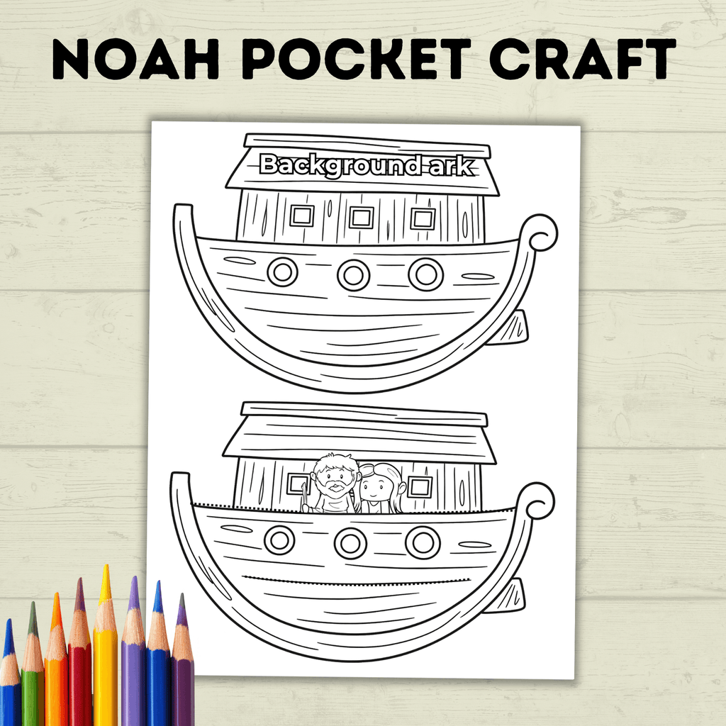 Noah's Ark Craft, Noah's Cut and Paste Craft, Sunday School Craft, Bible Craft