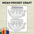 Noah's Ark Craft, Noah's Cut and Paste Craft, Sunday School Craft, Bible Craft