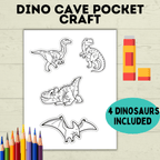 Dinosaur Cut and Paste Craft, Preschool Crafts, Toddler crafts, Homeschool, Dino