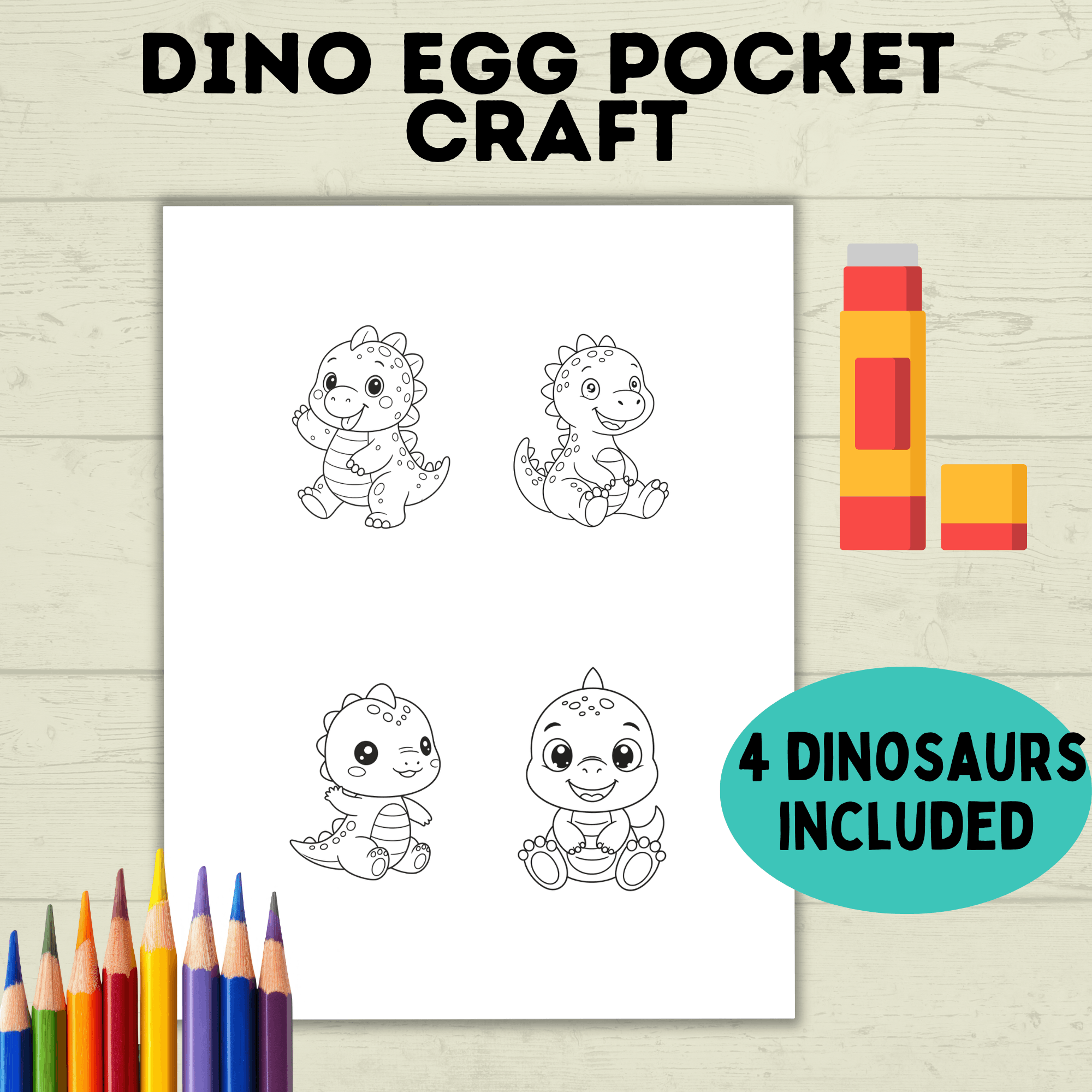 Dinosaur Egg Cut and Paste Craft, Preschool Crafts, Toddler crafts, Homeschool, Dino Egg Craft