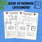 Book of Mormon Crossword for Kids | Book of Mormon Activity | Book of Mormon Printables | Primary | Family Home Evening | Sunday School
