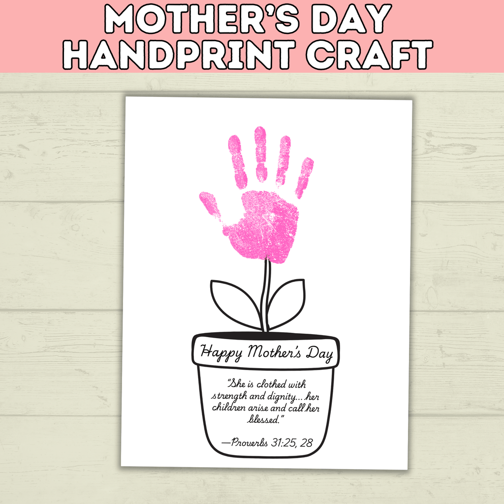 Mom Handprint Craft | Mother's Day Handprint Art | Handprint Art Craft | Handprint Flower | Flower Craft | Handprint Keepsake