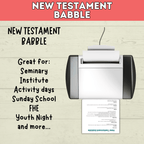 Bible Games | New Testament Game Babble | Youth Church Game | Bible Printable | Digital Download | Party Games | Scriptures | Young Women