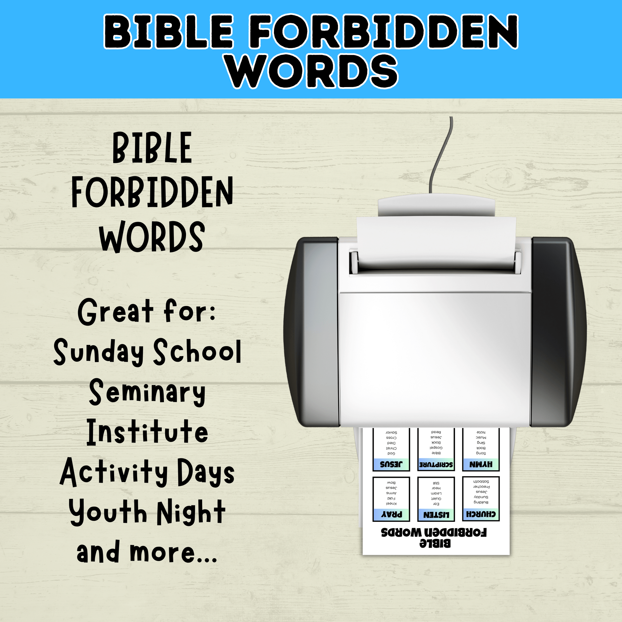 Church Taboo Card Game | Religious Card Game | Games for Church