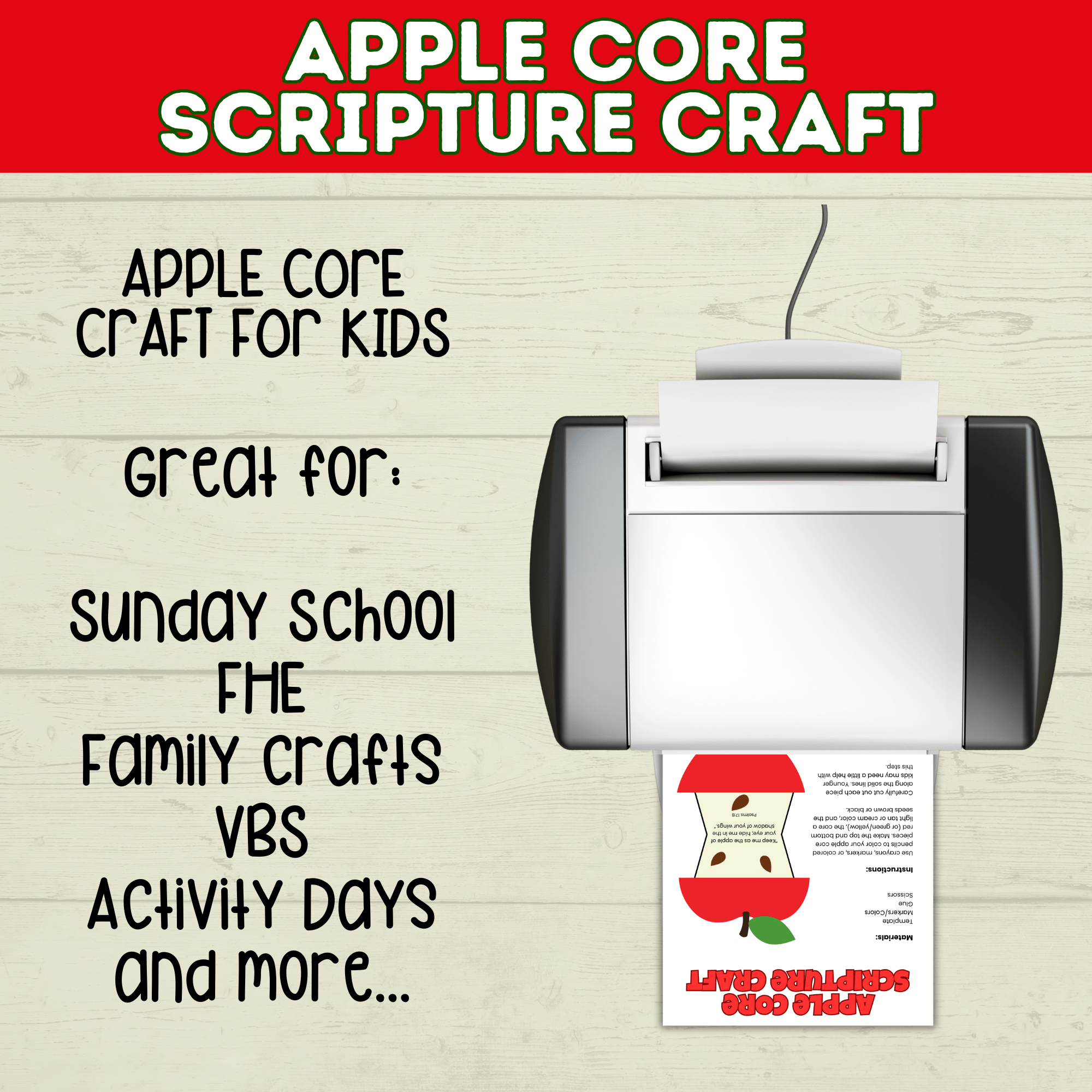 Apple Scripture Craft for Kids