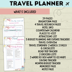 Travel Planner for the Whole Family | Family Planner | Budget Planner | Travel Calendar | Travel Itinerary | Travel Research | PDF download