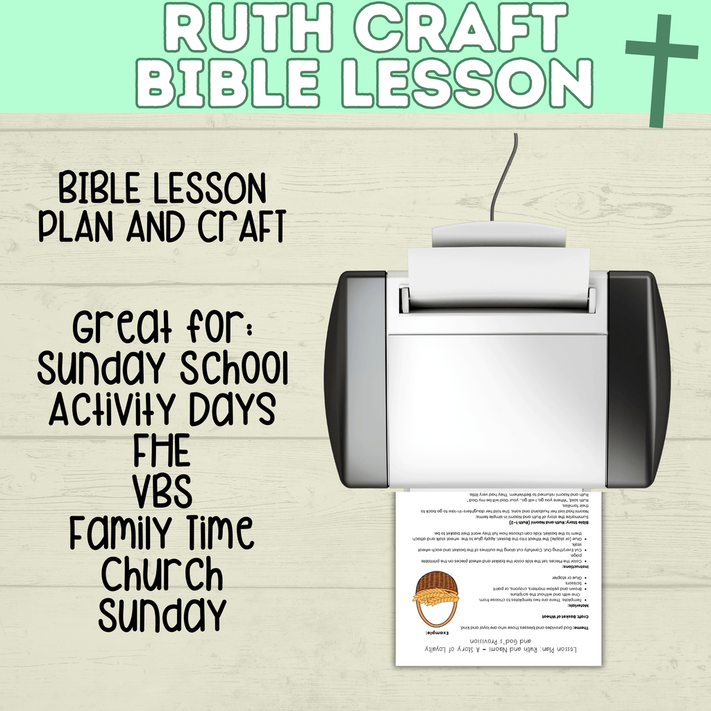 Lesson From Ruth Ruth Craft | Ruth Activity | Bible Craft | Bible Activity Page | Bible ...