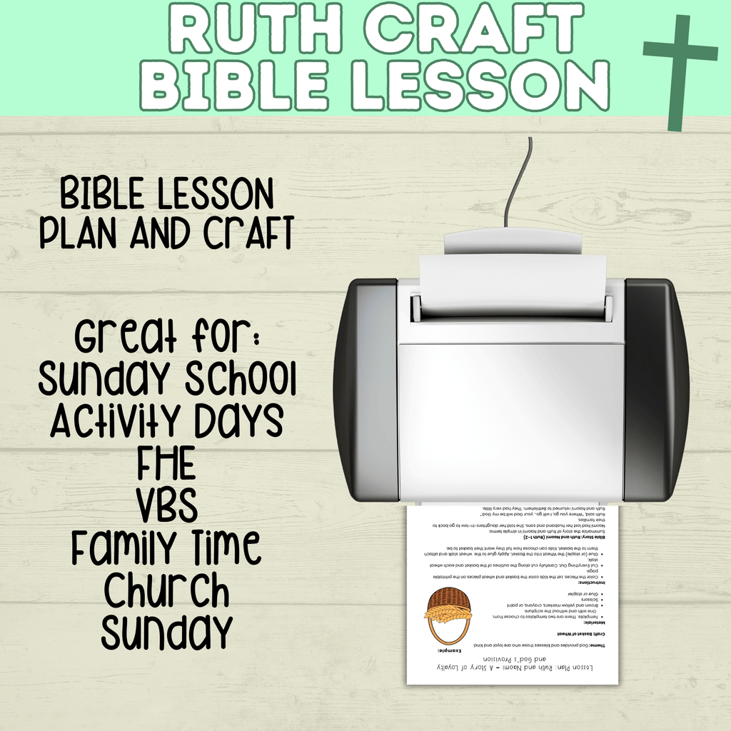 Ruth Craft | Ruth Activity | Bible Craft | Bible Activity Page | Bible Lesson Plan | Ruth Lesson Plan | Ruth Printable | Digital Download
