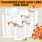 Thanksgiving Mad Libs for Kids | Thanksgiving Games | Kids Games | Thanksgiving Activities | Thanksgiving Printables | Family Games