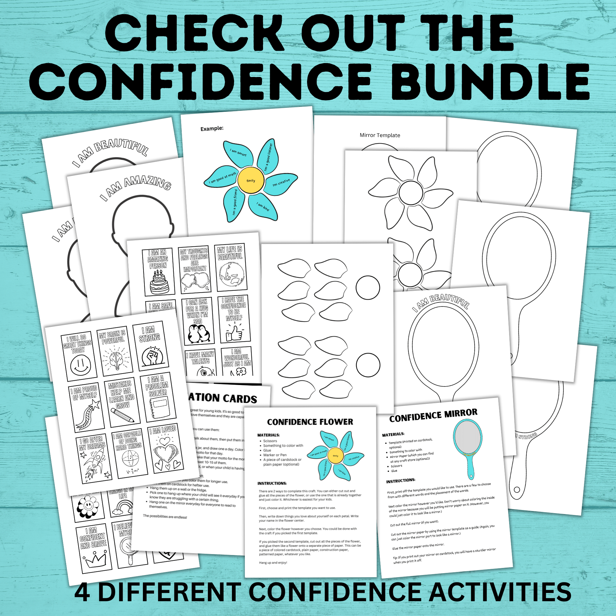 Affirmation Cards for Kids | Coloring Affirmation Cards | Kids Cards | Kids Confidence