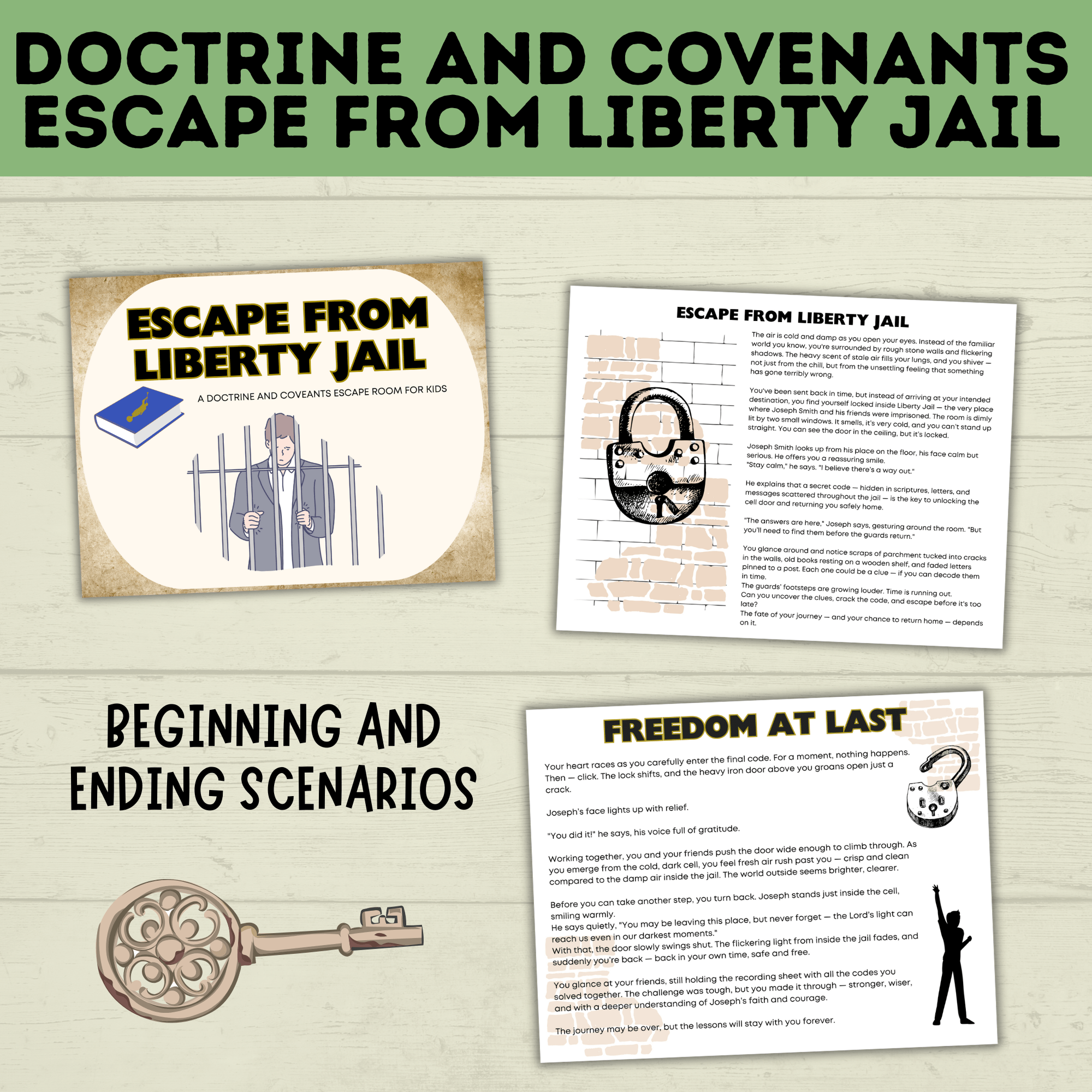 Doctrine and Covenants Escape Room | Escape Liberty Jail | D&C Games | Doctrine and Covenants Games | Kids Games | Sunday School | Escape