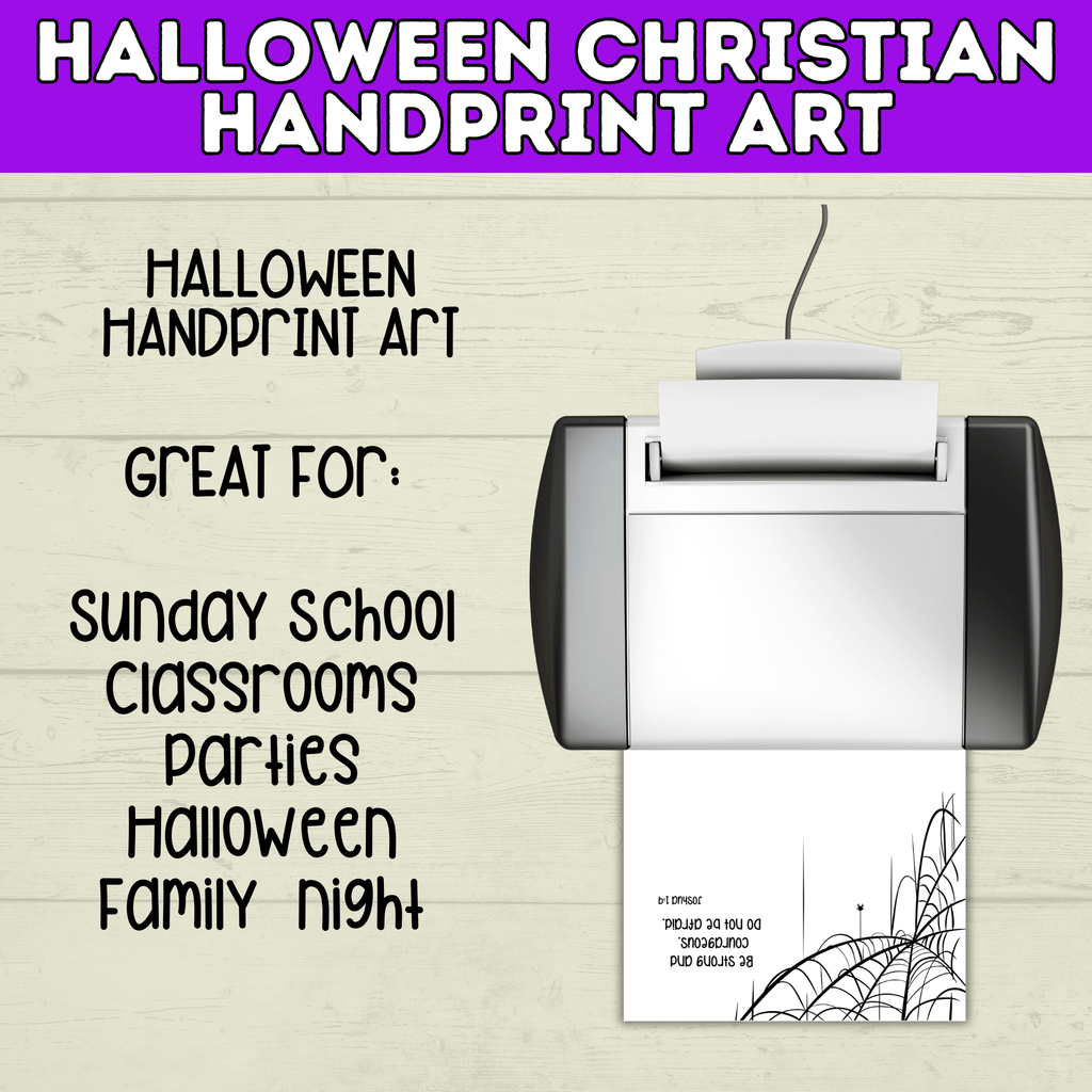 Halloween Christian Handprint Art for Kids | Bible Halloween Art | Handprint Art for Kids | Handprint Crafts | Halloween Handprint Crafts