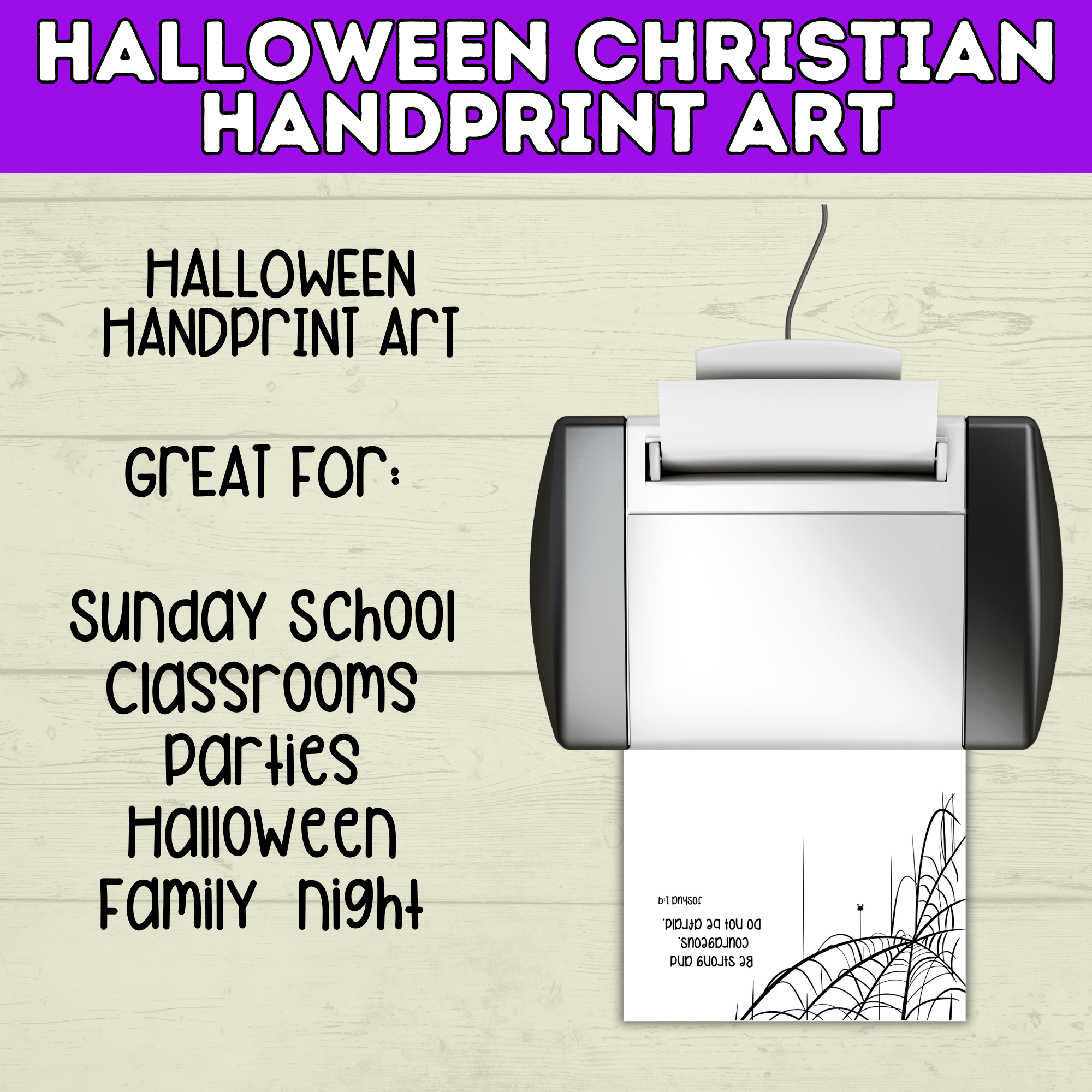 Halloween Christian Handprint Art for Kids | Bible Halloween Art | Handprint Art for Kids | Handprint Crafts | Halloween Handprint Crafts