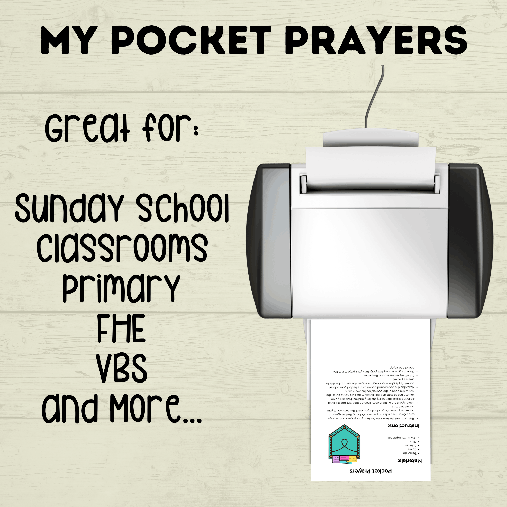 My Pocket Prayers Craft, Mini Prayers, Written Prayers, Kids prayers, Teach Kids to Pray, Sunday School Craft, Bible Lesson Craft, VBS