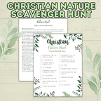 Christian Nature Walk for Kids, Christ Scavenger Hunt, Bible Scavenger Hunt, Nature Hunt, Christian Activity, VBS, Sunday School Activity
