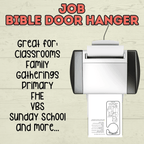 Job Door Hanger Craft, Bible Story Job Craft, Sunday School Craft, Bible Craft