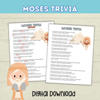 Moses Coloring Pages, Moses Activity Pack, Sunday School Activity, Bible Lesson, Old Testament, Genesis, Christian Craft, Moses and Exodus