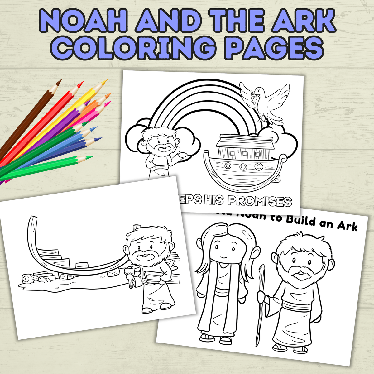 Free Noah's Ark Coloring Pages for Kids and Families, Perfect for Sunday School