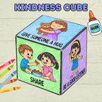 Kindness Cube Craft, Sunday School Craft, Kids Crafts, Kindness Craft, Christian Crafts, Bible Crafts, Homeschool, Lesson VBS, Cut and Paste