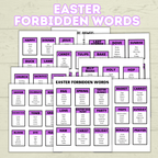 Easter Forbidden Words Game, Teen and Youth Activities, Bible Games, Church Games, Easter Word Game, Classroom Game, Sunday School, Spring