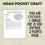 Noah's Ark Craft, Noah's Cut and Paste Craft, Sunday School Craft, Bible Craft