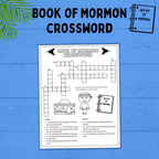 Book of Mormon Crossword for Kids | Book of Mormon Activity | Book of Mormon Printables | Primary | Family Home Evening | Sunday School