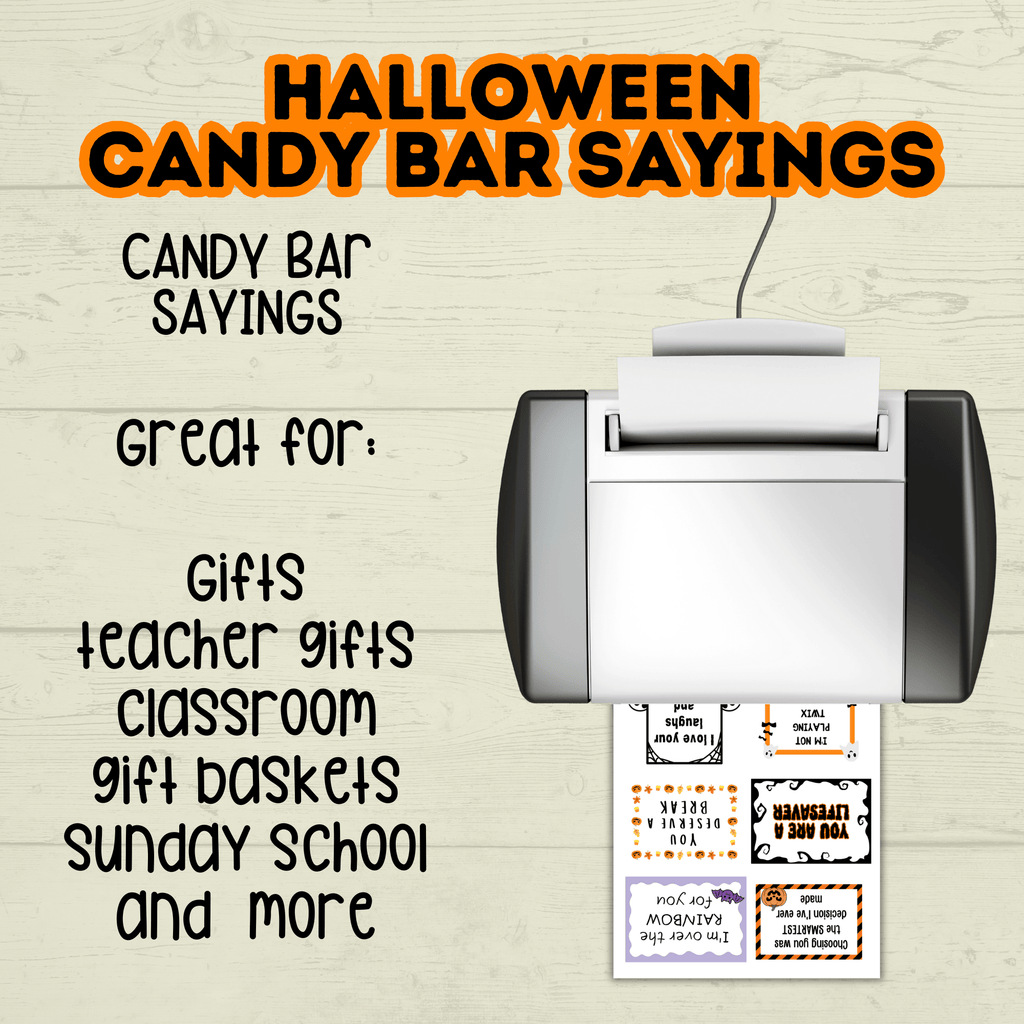 Halloween Candy Bar Pun Gift and Treat Tags