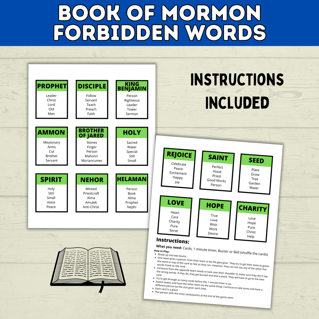 Book of Mormon Game | Youth LDS Game | Book of Mormon Activity | LDS Seminary Games | Youth Games | Church Games | Kids Games