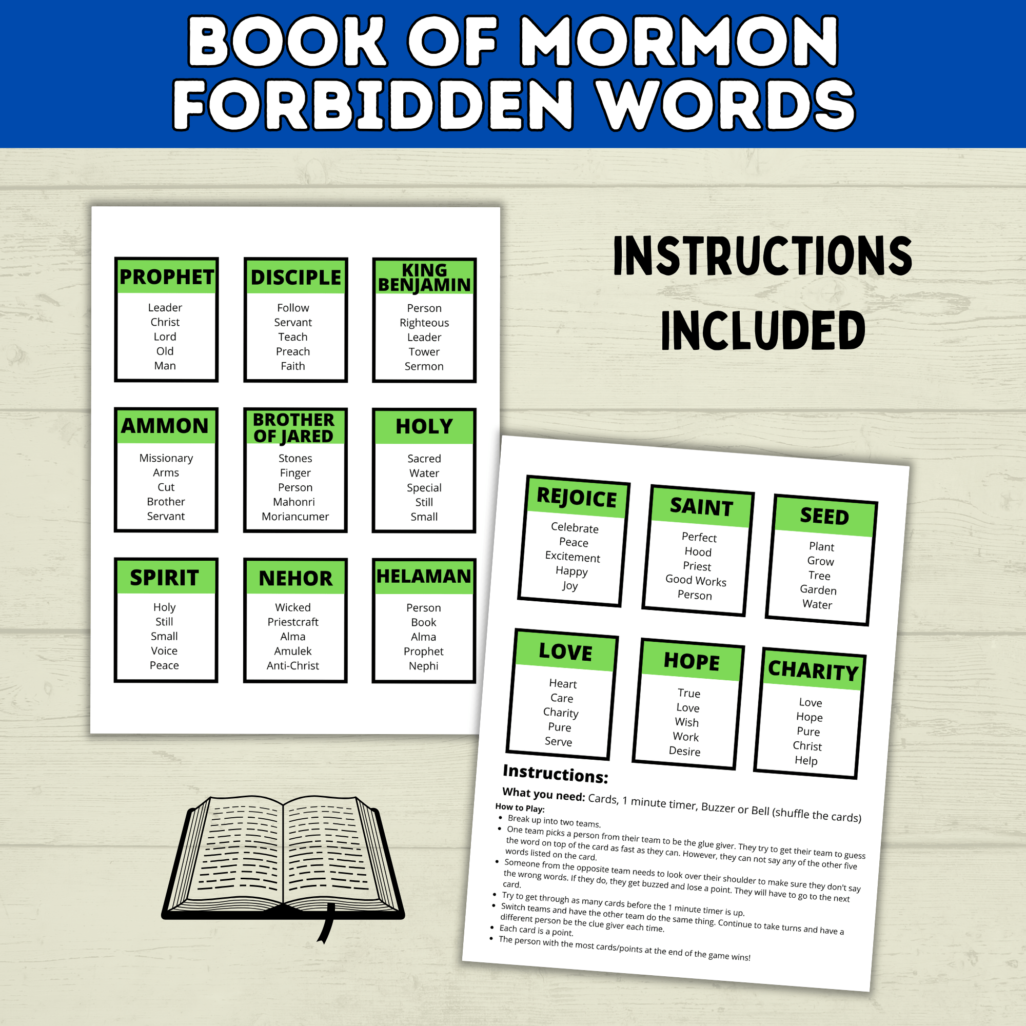 Book of Mormon Game | Youth LDS Game | Book of Mormon Activity | LDS Seminary Games | Youth Games | Church Games | Kids Games