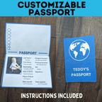 Customizable Passport | Design Your Own Passport | Passport Craft | Kids Crafts | Craft Template | Travel Craft | Passport Book | Kids