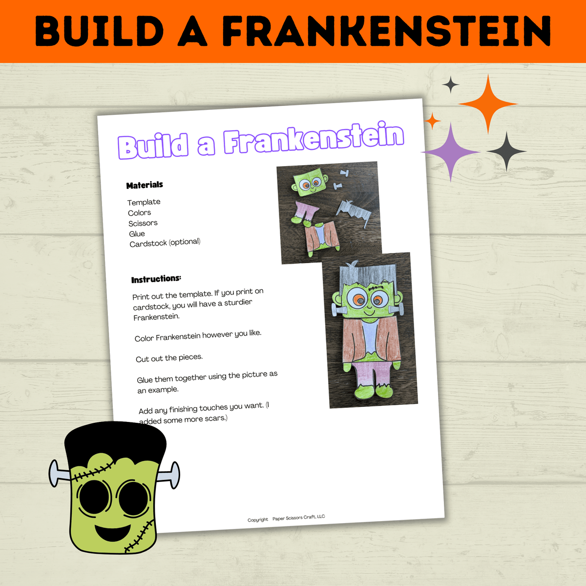 Frankenstein Craft for Kids | Halloween Craft | Halloween Activities ...